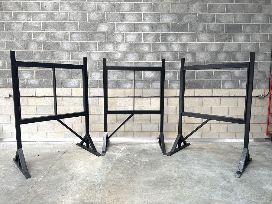 Window display stands - wooden, black stain finish - Photo 1